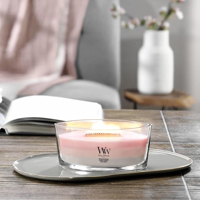 WoodWick Shoreline Trilogy Gifts for Women and Men, 16 oz Ellipse Trilogy Candle with Crackling Wick