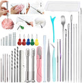 41PCS Mold Punch Wicking Needle Tools Inserting Tool for Candle Making Adjustable Punch Needle Long Silicone Mold Hook Needle Drill Candle Wick Hole Drill Steel Sticks to Make Holes in Candles Soap