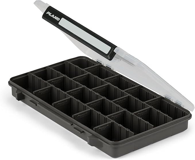 Plano StowAway 3700 Stow Tackle Box, with Corrosion-Preventive Rustricor, Single Latch Design, Transparent DuraView Lid, Stackable Storage for Fishing Bait, Lures and Gear