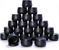 24 Pack 8oz Matte Full Black Candle Tins for Making Candles - Bulk Metal Candle Containers with Lids. Empty Round Candle Jars for DIY & Travel. Shatterproof & Sturdy Vessels for Small Business.