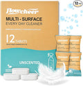 flowcheer Free & Clear All Purpose Cleaner Refills – Non-Toxic Multi-Surface Cleaning Tablets (12 Pack) Makes 192 Fl Oz Spray Cleaner for Home & Kitchen – Unscented