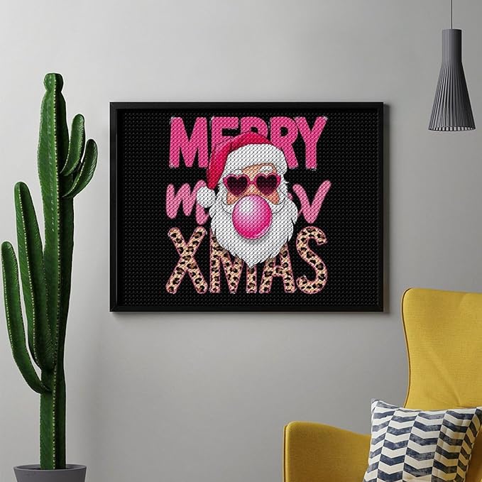 AIVKIEJK Diamond Painting Kits for Adults - Santa Christmas Painting DIY 5D Full Drill Diamond Dots Paintings with Diamonds Gem Art and Crafts Home Decor 12"x16"