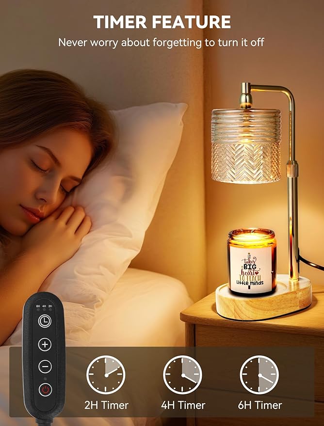 Candle Warmer Lamp with Timer Dimmable, Christmas Birthday Gifts for Women New Mom, House Warming Gifts New Home Decor, Wax Melt Warmer for Jar Candles