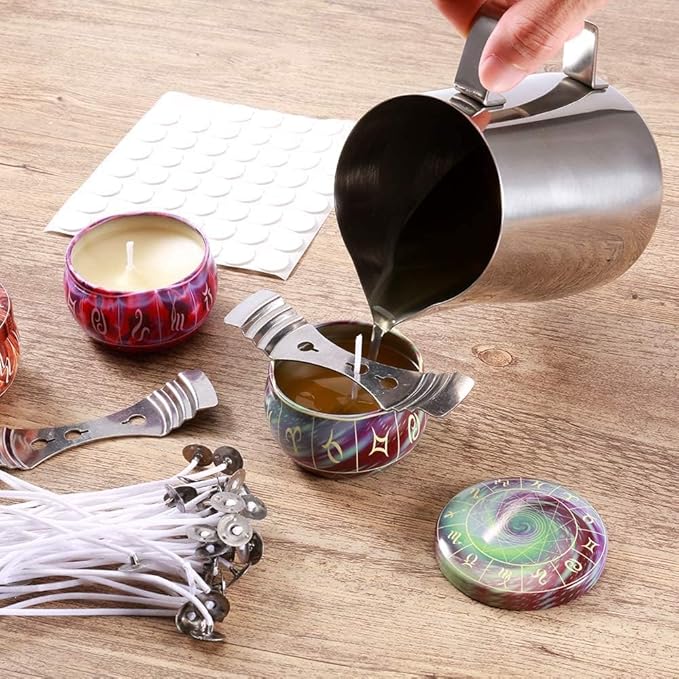 KJZQLMZ Deluxe DIY Candle Making Kit for Adult Beginners, Scented Candle Complete DIY Kit Including Candle Jar, Candle Making Pouring Jar