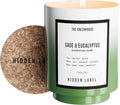 Eucalyptus Sage Scented Candle, 12oz Natural Soy Wax with Cotton Wick, 75H Long Lasting Burn Aromatherapy Candle for Home, Stress Relief Meditation & Yoga, Non-Toxic Relaxation Gift for Women