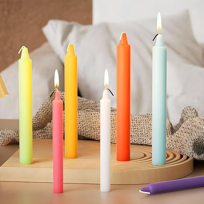 3 Pcs Column Candle Mold Silicone Long Taper Resin Mold for Handcrafted Pillar & Taper Candles