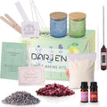 DARJEN Candle Making Kits for Adults- Soy Candle Making Supplies with 2 Candle Jars(Blue, Green), Wax, Scents, Card & More, DIY Starter Candle Making Kit, Full Set DIY Arts & Crafts Gift