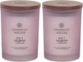 Chesapeake Bay Candle Joy + Laughter Scented Candles Cranberry Dahlia Medium 2-Pack Long Burn Time Home Décor