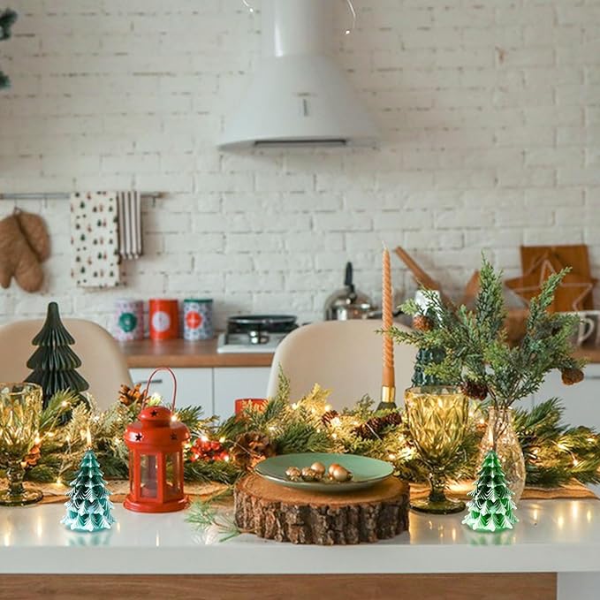 Elk Candle Moulds for Candle Making, Deer Pattern Pillar Candle Mold, Christmas Reindeer Silicone Mold for Soy Wax Candle, Aromatherapy Candle, Gypsum, Plaster, Home Decor (Xmas Tree)