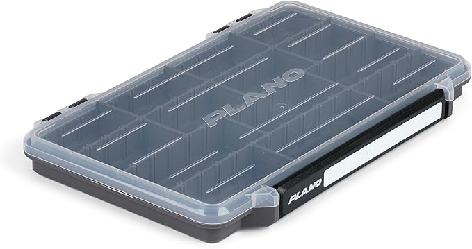 Plano StowAway 3700 Thin Stow Tackle Box, with Corrosion-Preventive Rustricor, Single Latch Design, Transparent DuraView Lid, Stackable Storage for Fishing Bait, Lures and Gear