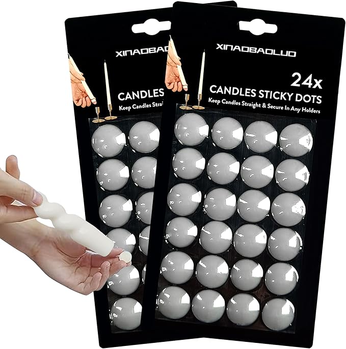 Candle Sticky Dots-White Candle Accessories- 48 Dots