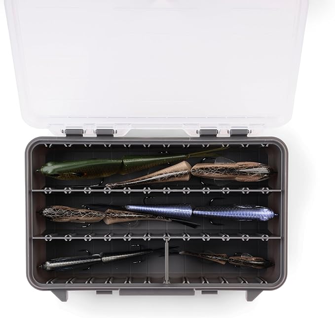 Plano StowAway 3600 Deep Stow Tackle Box with Corrosion-Preventive Rustricor, Single Latch Design, Transparent DuraView Lid, Stackable Storage for Fishing Bait, Lures and Gear