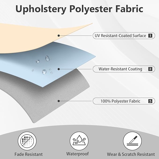OTOEZ 600D Waterproof Canvas Fabric by The Yard, Fade & UV Resistant Outdoor Upholstery Material 58" W Water Resistant Cordura Polyester Fabric for Marine Boat Awning Tent Chairs DIY, 3 Yards Black