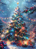 QZOTRXI Christmas Diamond Painting Kits for Adults,5D Christmas Tree Oil Painting Diamond Art Kits for Beginners,DIY Full Drill Round Diamond Gem Art Kits for Home Wall Decor 12x14 Inch