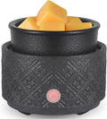 MOCOSA Wax Melt Warmer for Scented Wax,3-in-1Ceramic Wax Warmer Fragrances Candle Oils, Home Fragrance Burner,Electric Candle Warmer for Mom Women(Black)