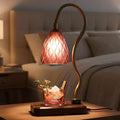 CRYSTALAX Candle Warmer Lamp + Crystal Warmer with Real Crystals, Dual Lighting (Top Candle Warmer + Crystal Glow), 2 Bulbs, Timer, Dimmable Touch Control, Luxury Gift Packaging
