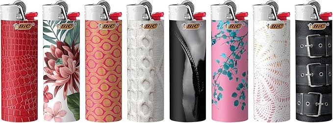 BIC Maxi Special Edition Pocket Lighters, Long-Lasting Flame for Home, Fashion Designs, 12-Pack (Designs May Vary)