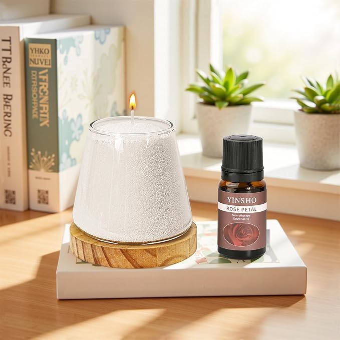 Snow Pearled Candles Sand-Refillable Sand Wax, DIY Candle Beads and Wicks, for Home Decor, Parties, Events-250g/9oz(Yellow)