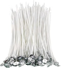 Candle Wicks 100% Natural Cotton, Braid Candle Wick Pre Waxed Non-Smoke Braided Wicks Beeswax Candles Wicks for Candle Making DIY Easter Candle Decor 5inch (12cm)