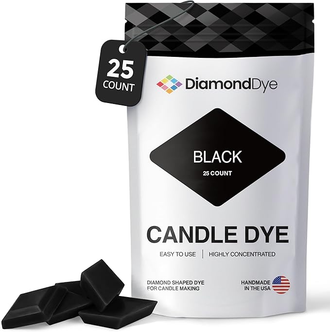 Black Candle Dye - Made in The USA - Premium Colorants - Highly Concentrated - Popular Colors for Paraffin or Soy Wax - Great for Professionals or Hobbyist - 25 Dye Chips