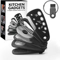 Kitchen Gadgets Set 6 Pieces, Space Saving Cooking Tools Kitchen Accessories-Garlic/Ginger Grinder, Cheese Grater, Vegetable/Fruit Peeler, Pizza Cutter, Herb Stripper, Bottle Opener, Gadgets Gift Set