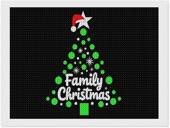 AIVKIEJK Diamond Painting Kits for Adults - Cute Family Christmas Painting DIY 5D Full Drill Diamond Dots Paintings with Diamonds Gem Art and Crafts Home Decor 12"x16"