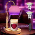 Candle Warmer Lamp with Timer 2H/4H/8H, Adjustable Height Dimmable Candle Lamp with 2 Bulbs, Wax Melt Warmer for Jar Candles, House Warming, Home Decor, Christmas Gifts for Women Mom(Purple)