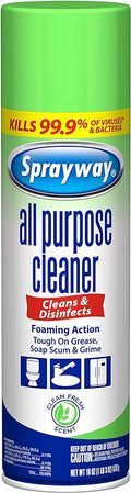 Sprayway All Purpose Disinfectant Cleaner, Foaming Action, 19 Ounce