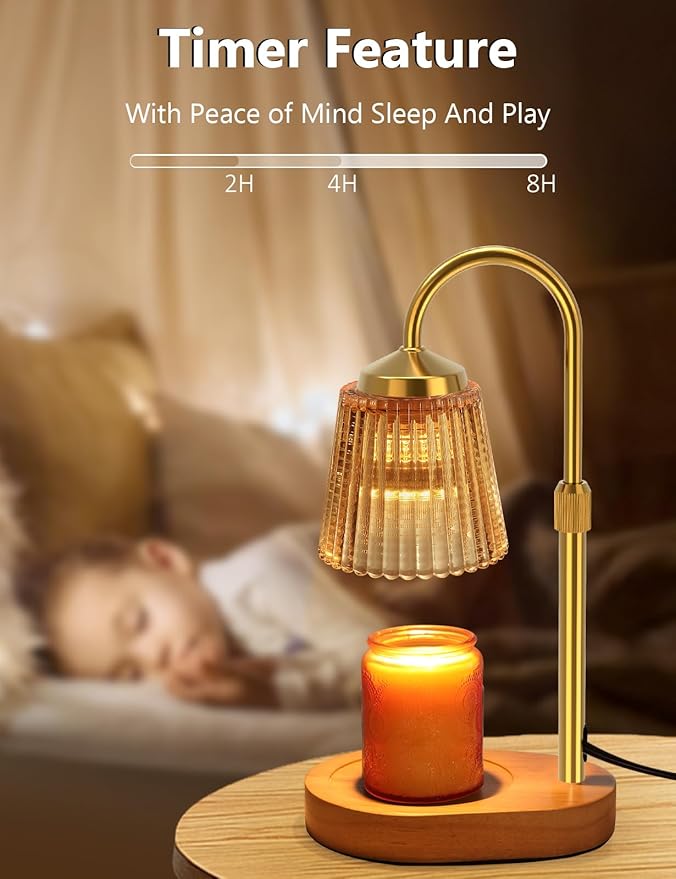 Candle Warmer Lamp with Timer Dimmable, Adjustable Lamp Candle Warmer, Birthday Gifts for Women Mom, Wax Warmer Lamp for Scented Jar, House Warming Gifts New Home Decor