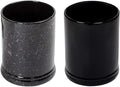 Elanze Designs Glossy Black and Marbled Ceramic Stoneware Electric Large Jar Candle Warmer Set of 2