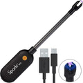 Power Practical Candle Lighter Sparkr USB Rechargeable Electric Lighter w/Plasma Technology & Extra Long Wand, Flameless Lighters for Candles, Camping, Cooking, Black