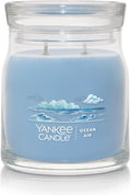 Yankee Candle Ocean Air Scented Signature 13oz Medium Jar 2-Wick Candle Over 35 Hours of Burn Time
