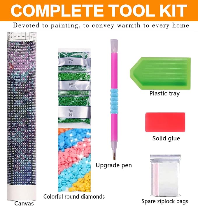 Diamond Art Kits for Adults, Christmas Candles Diamond Painting Kits for Beginners, 5D Full Drill Gem Art Paint with Diamonds Dots Crafts Kits for Home Decor Gift 12x16inch