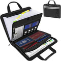 Accordion File Organizer with Lock, Fireproof Expanding File Folders with 13 Pockets Important Document Organizer with Handle & Labels, Portable Document Folder for Letter A4 Files and More