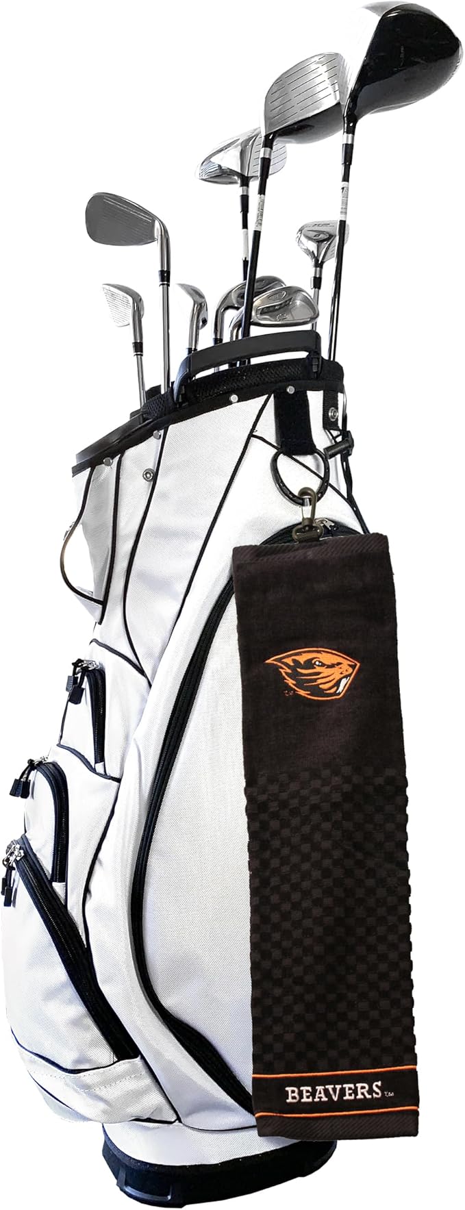 Team Golf NCAA Oregon State Beavers Embroidered Golf Towel Embroidered Golf Towel, Checkered Scrubber Design, Embroidered Logo