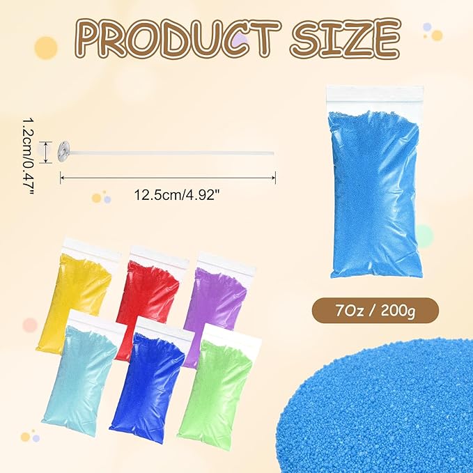 MECCANIXITY Pearled Sand Candles with 20 Pcs Wicks 7Oz / 200g Candle Beads Refillable Powder Sand Wax Making Kit for Thanksgiving Christmas Wedding Party DIY Home Crafts, Blue