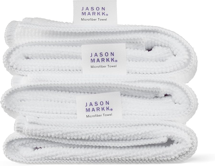 Jason Markk Microfiber Towel, 3 Pack, Shoe & Hat Cleaner Tool, Durable, Quick-Drying & Absorbent, Machine Washable, 12 x 12 Inches