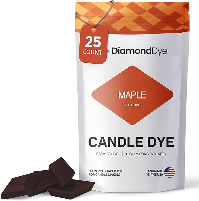 Maple Candle Dye - Made in The USA - Premium Colorants - Highly Concentrated - Popular Colors for Paraffin or Soy Wax - Great for Professionals or Hobbyist - 25 Dye Chips