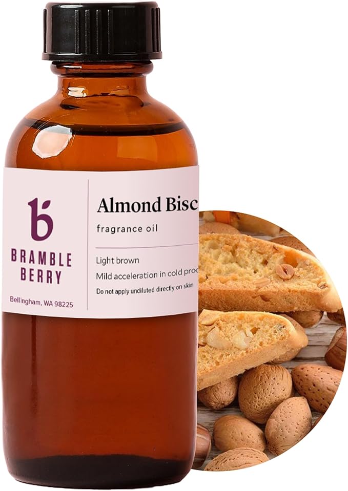 Bramble Berry Almond Biscotti Toasted Sweet Cookie Scent for Soap Making, Candles, Lotion, Bath Bombs & Perfume | Skin Safe, Vegan, Paraben & Phthalate Free, DIY Craft Essential