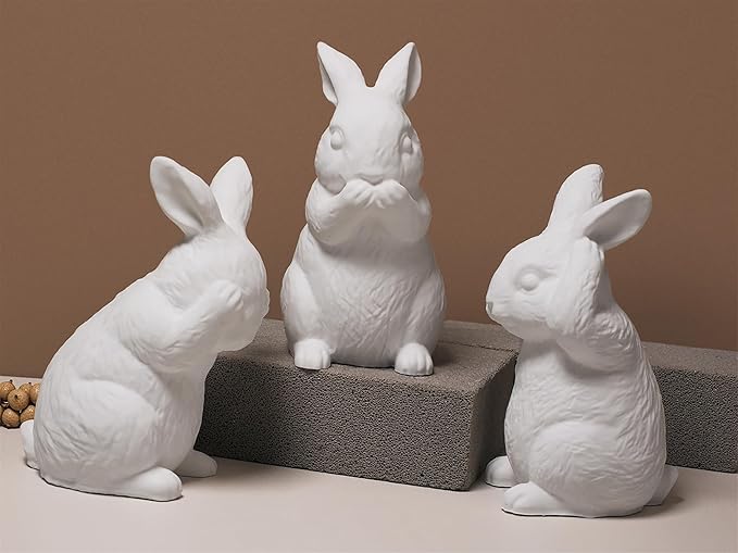 3 Pcs Rabbit Animal Candle Mold - 3 Style - Silicone Resin Casting Molds for Candle & Resin & Soap Craft Supplies