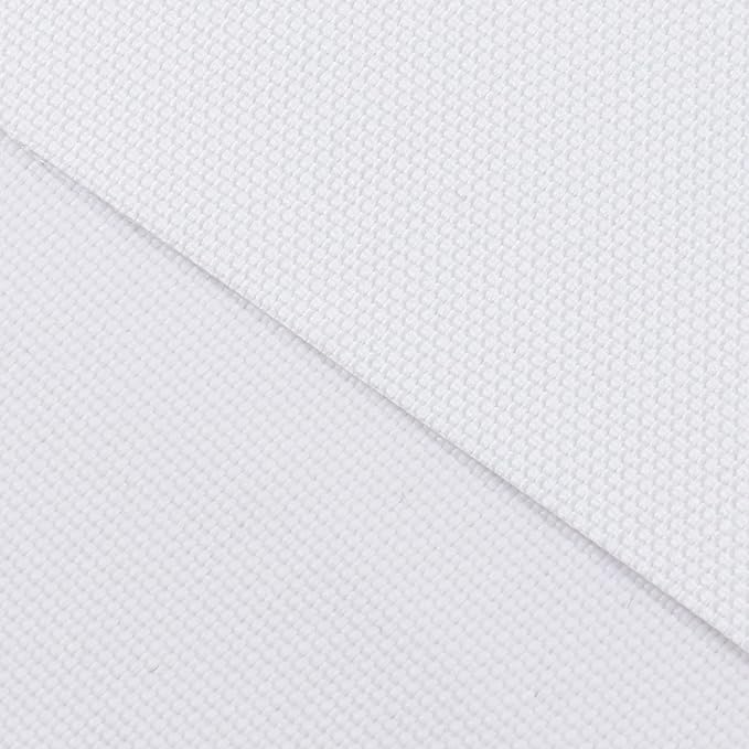 Soft Waterproof Canvas Fabric PU Backing, 600 Denier Ripstop UV Protection 48 x 60 Inch Canvas Cordura Fabric for Outdoor/Indoor, DIY Crafts, Bags, Awning, Marine, Furniture Cover(White)