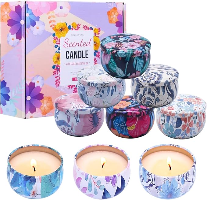 Scented Candles Gift Set of 9 Packs, Aromatherapy Candles for Christmas, Anniversary, Birthday, Valentine's Day, Mother's Day Gifts Idea, Soy Wax Candles