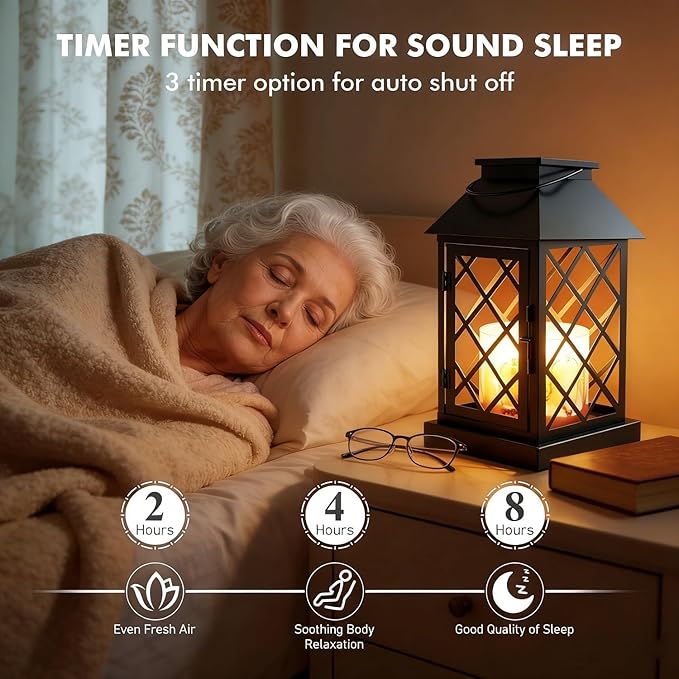 Candle Warmer Lamp with Timer, Dimmable Candle Warmer Lantern for Large 3 Wick Jar Candles Vintage Enclosed Metal Candle Lamp Farmhouse, Wax Melts Warmer, Home Decor Birthday Gifts for Women Mom