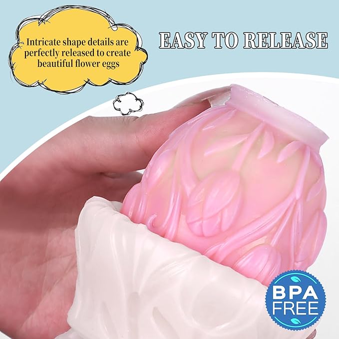 MGLIFEUL Easter Egg Mold Silicone Candle Resin Wax Mold for Candles Making Molds Silicone Shapes Soy Wax Moldes para Velas De Silicona para Velas