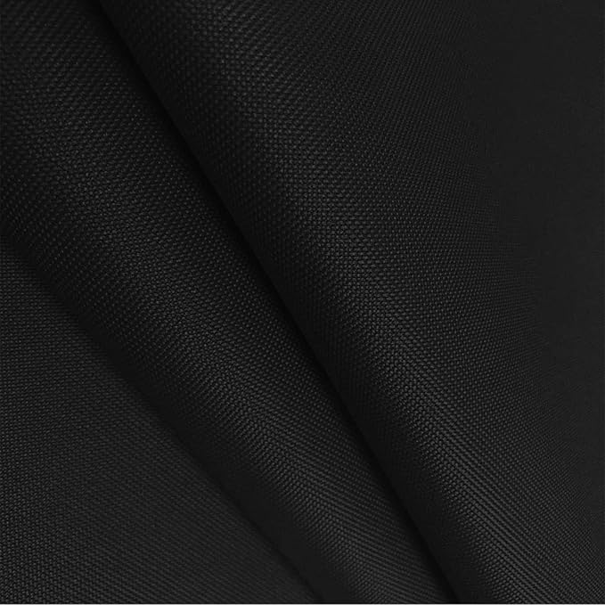 Foreate Waterproof Canvas Fabric by The Yard 600D Upholstery Fabric for Chairs 58" Wide Indoor Outdoor Water Resistant Canvas Polyester Material Sewing DIY Cloth, 3 Yards Black