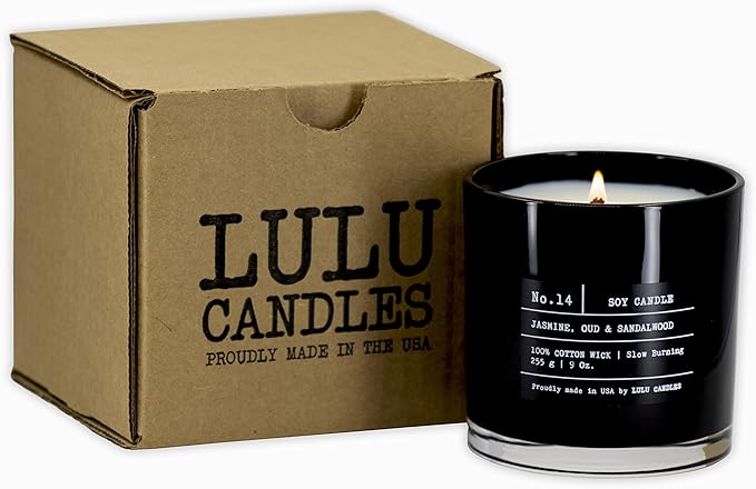 Lulu Candles | Spiced Vanilla | Luxury Scented Soy Jar Candle | Hand Poured in The USA | Highly Scented & Long Lasting (9 Oz.)