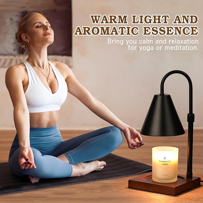 Modern Candle Warmer Lamp 2 Pack, Dimmable Candle Lamp Warmer with Timer, Mothers Day Birthday Gifts for Women Who Have Everything, Height Adjustable Candle Lamp, Cozy Living Room Bedroom Decor