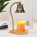 Candle Warmer Lamp with Timer,Dimmable Electric Fragrance Wax Warmer,Elegant Home Decor Melt Warming Heater As Best Birthday Gifts for Women mom(Golden-Green)