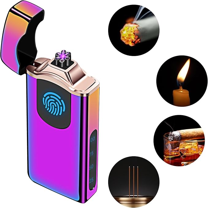 Triple Arc Plasma Lighter 500 mAh Battery USB Rechargeable Windproof Cool Lighter (Colorful)