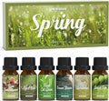 ARVIDSSON Spring Essential Oils Set, Natural Fragrance Oil for Diffuser - After Rain, Ocean Breeze, Fresh Cut Grass, Gardenia, Sweet Pea, Rose Sandalwood, Spring Scented Oil Gift Set